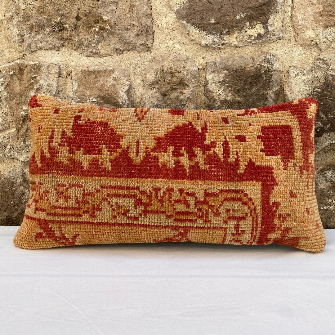 Kilim Lumbar Throw Pillow Case Custom Pillow 12x24 Pillow Etsy