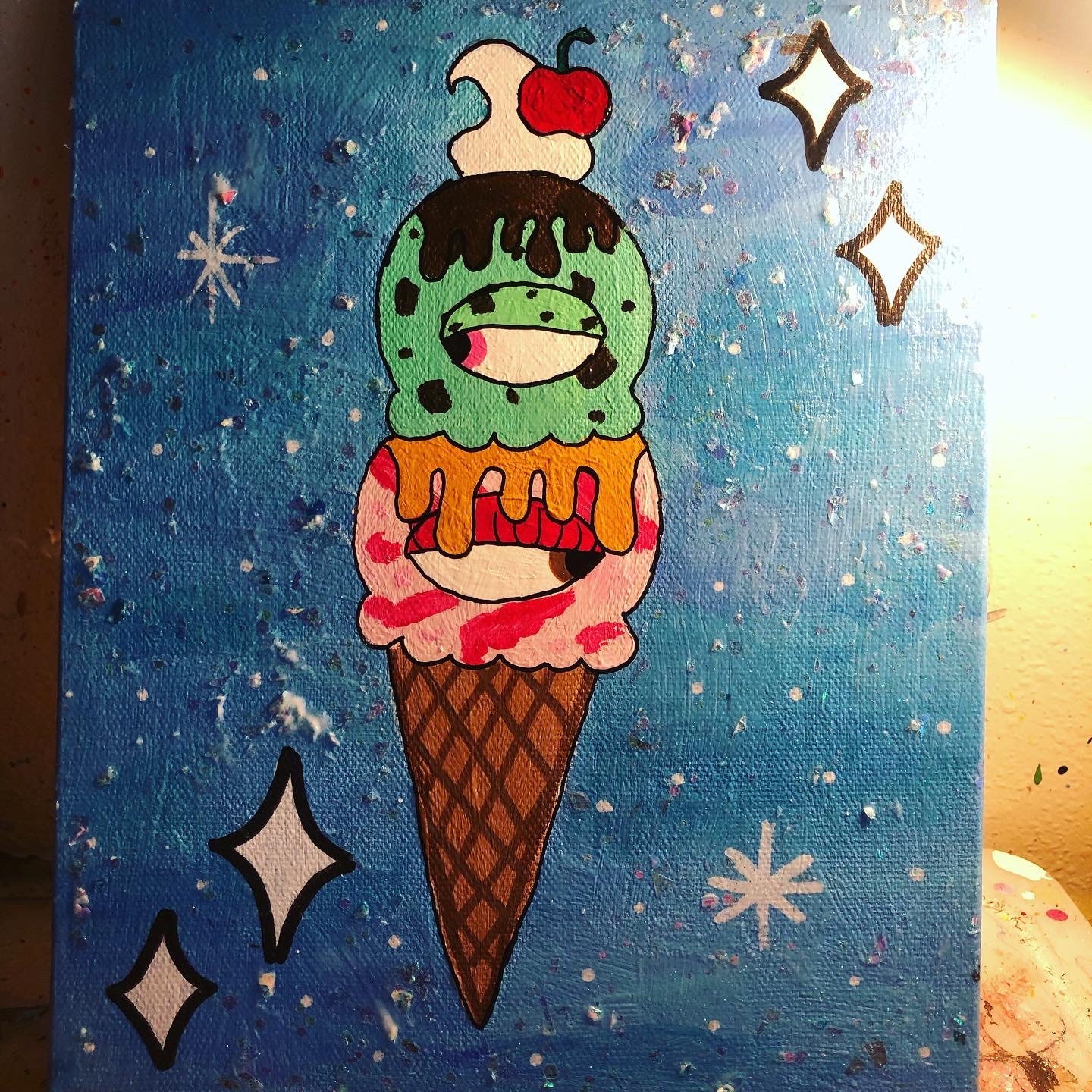 Ice cream painting | Etsy