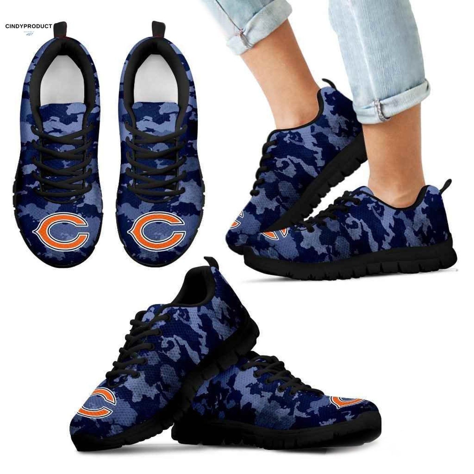 Chicago Bears Ver1 Nfl Football Sneaker Shoes Birthday Unisex | Etsy