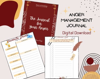 Anger Management Journal: Unique Prompts, Vintage Red (Digital Download)