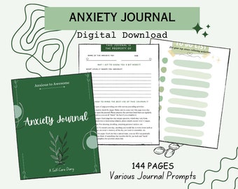 Anxiety Healing Journal: Self-Care Prompts & Worksheets (Digital Download)
