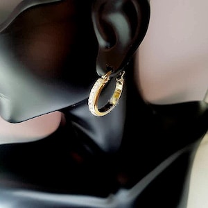 Gold Rhinestone Oval Earrings,  Gold Plated Stainless Steel, Dainty Earrings. Small sizes Hygienic, Durable and Hypoallergenic.