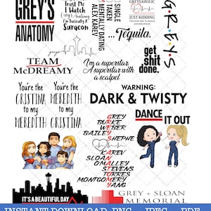 Grey's Anatomy geïnspireerd digitale download