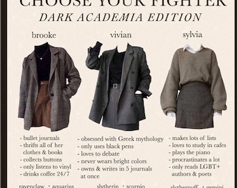 Dark Academia mystery clothing bundle