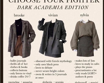 Dark Academia mystery clothing bundle