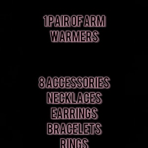 Op de afbeelding: Starterkit voor het maken van sieraden, inclusief 1 paar armwarmers, 8 kettingen, oorbellen, armbanden, ringen, sleutelhangers en haarclips.