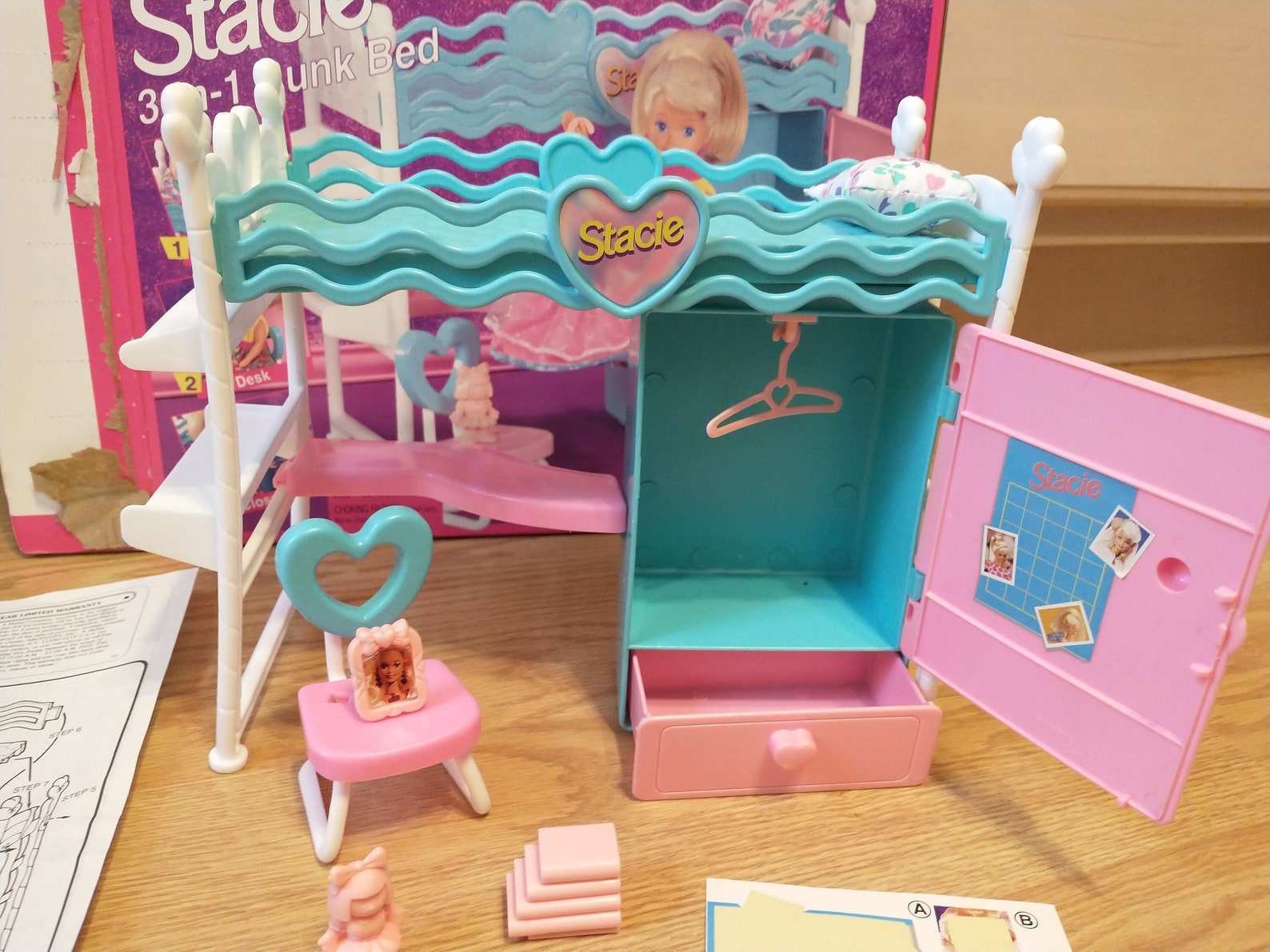 Vintage 1990's Barbie STACIE 3 in 1 Bunk Bed Retired Etsy