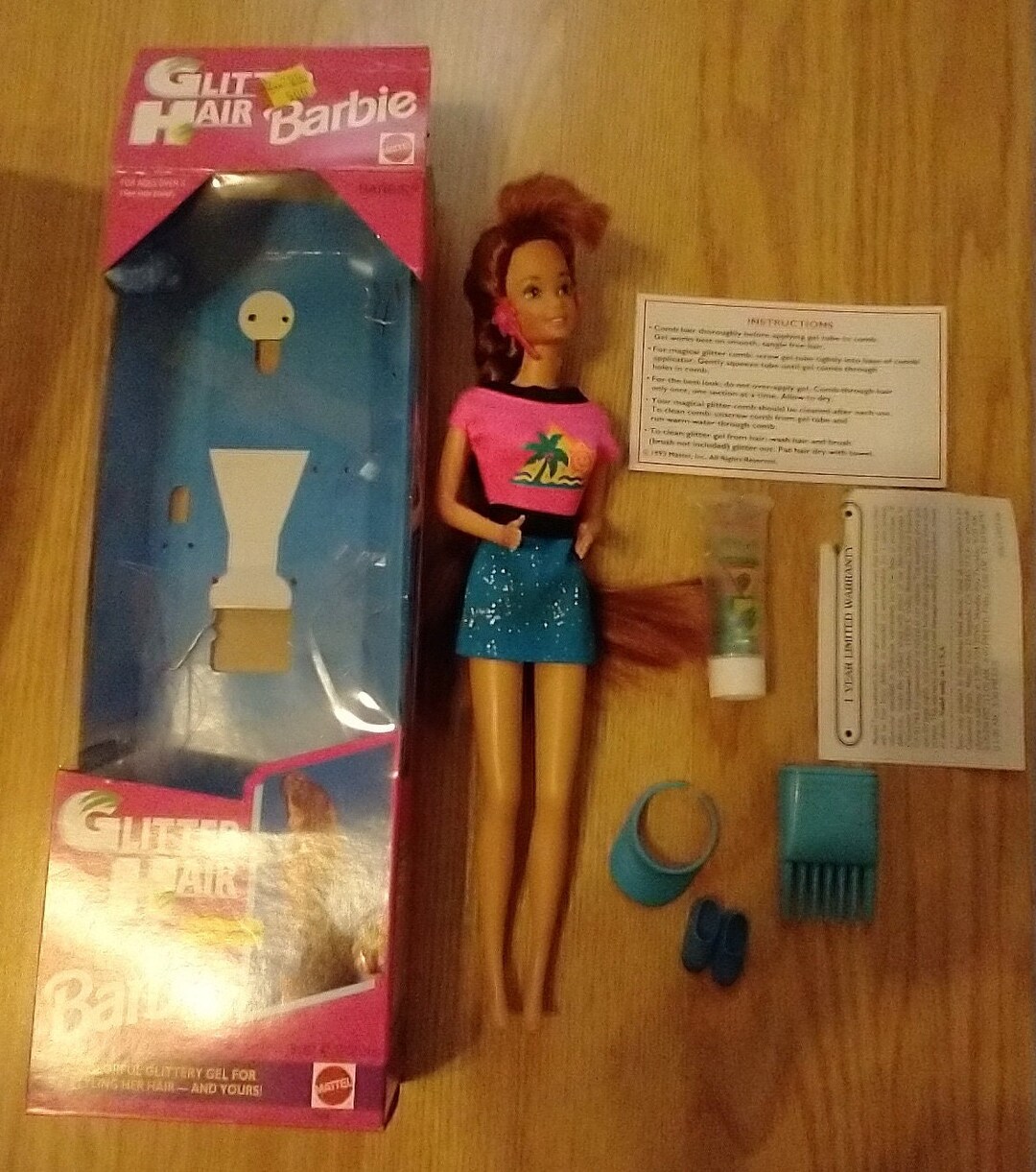 Vintage Glitter Hair Barbie Red Hair Original Box & Etsy