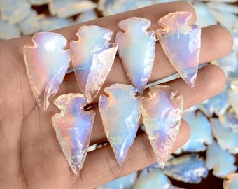 Opalite Arrowhead, Crescent Spear Head Jewelry (2-2.50 Inches)