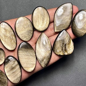 Goldener Schimmer-Obsidian Großhandel Goldener Schimmer-Obsidian Schmuckherstellung Edelstein-Mix Formen und Größe Goldener Schimmer-Obsidian Massen-goldener Obsidian