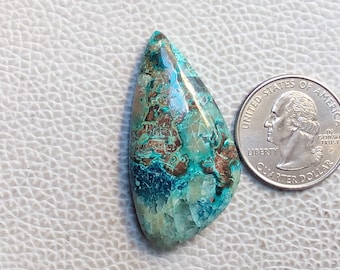 Azurit Malachit Edelstein Cabochon, Schmuckherstellung, 44x23x8mm