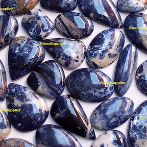 Sodalite Gemstone Wholesale Sodalite Cabochon Mix Sodalite Healing Gemstone 500 Carat Sodalite Jewelry Sodalite Gemstone By StoneSupplier