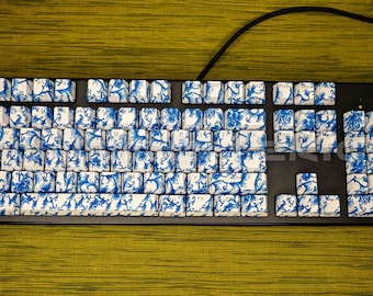 104 Full Keycap Set  ||  ABS Keycaps Only  ||  Water Transfer Print for Mechanical Keyboards with Cherry MX style switches  ||  OEM Profile