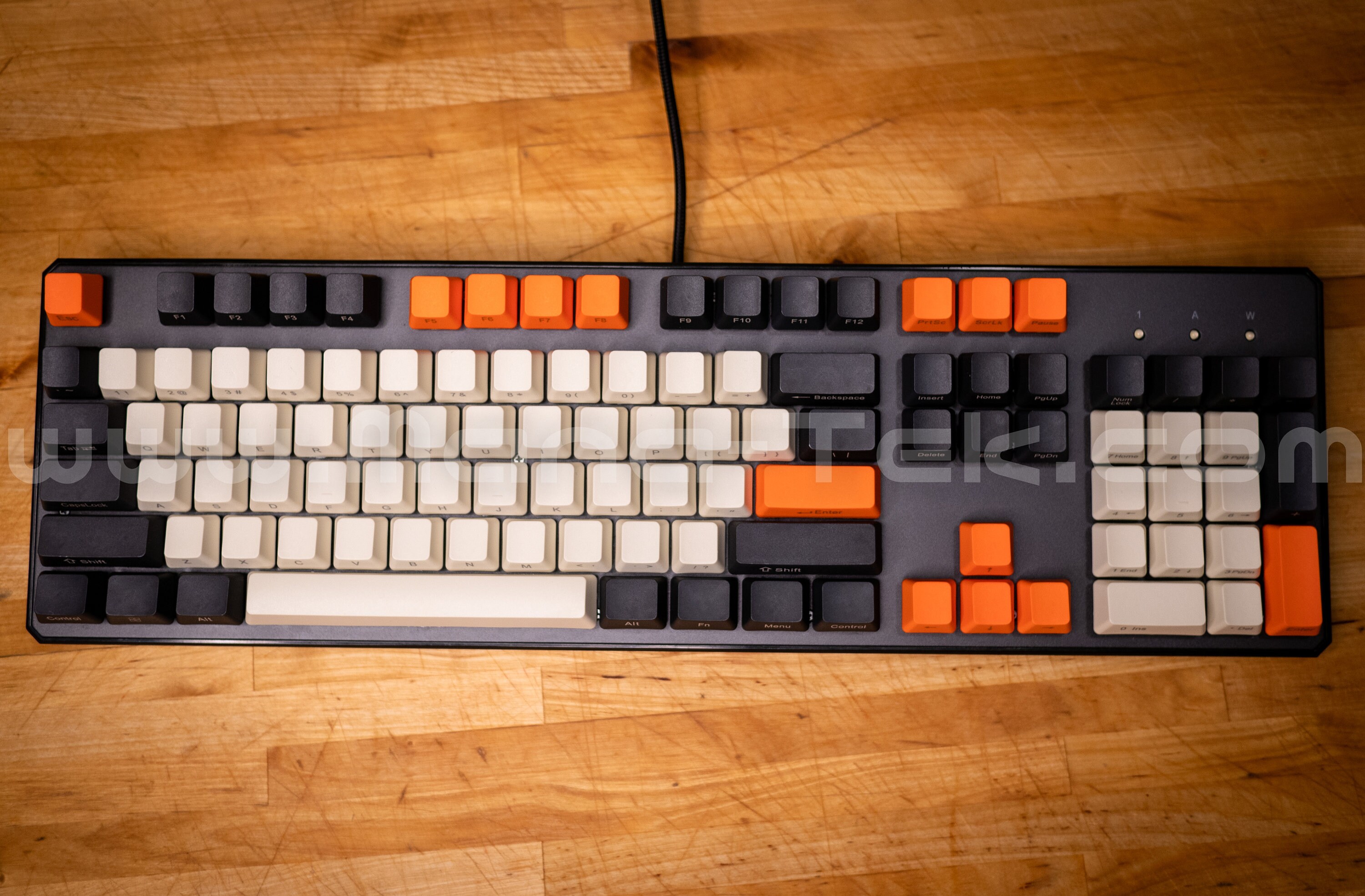 Jeu De 119 Touches De Clavier Mécanique PBT - Profil MA, Couleur Marron/gris Rétro, Sublimation Dye-sub - Compatible Disposition ANSI (Cherry MX Etc.)