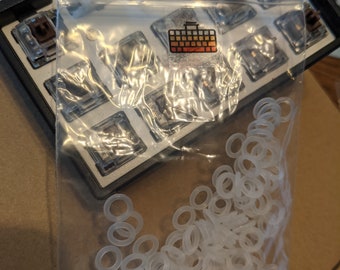 O-Rings 120 pack  ||  Clear Silicone Gasket O-Rings for mechanical keyboard keycaps  ||  Sound Dampening & Noise Reduction option