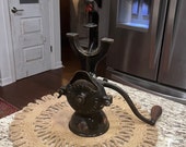 Vintage RARE 1800 39 s No. 0, Cast Iron, Hand-Crank Coffee Grinder Mill, Philadelphia