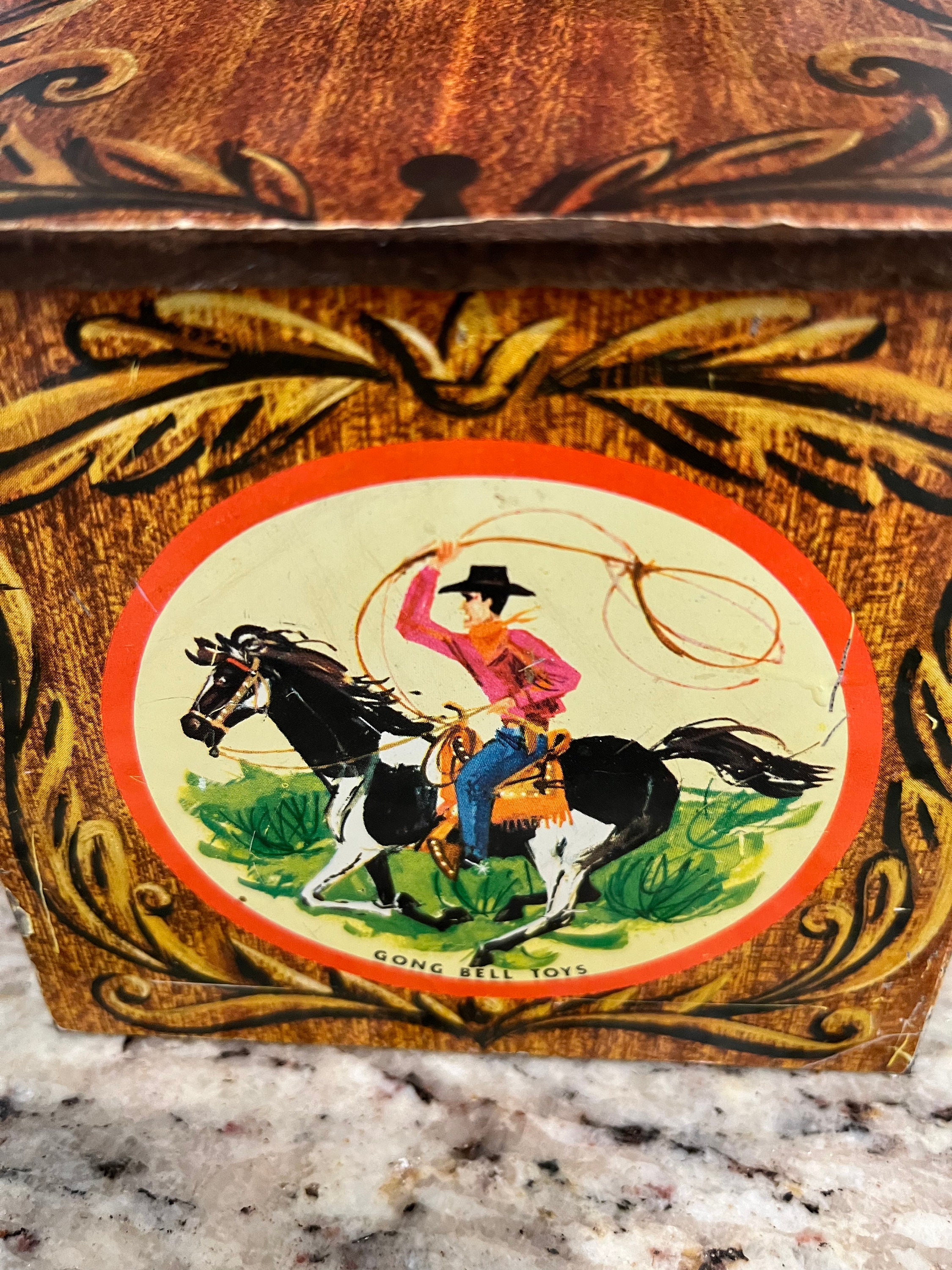 Vintage 1950s Gong Bell Toys Western Wall Telephone With Etsy