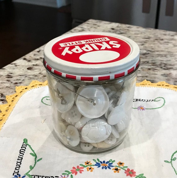 Vintage Skippy Chunky Peanut Butter Glass Jar Filled With - Etsy