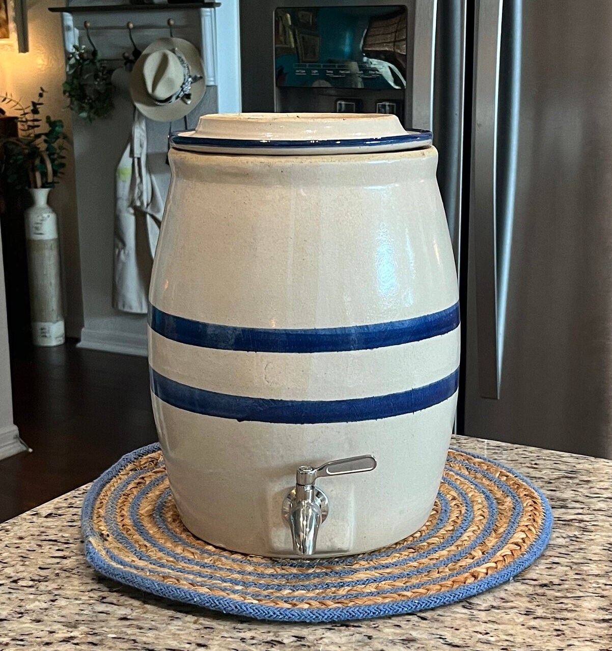 Vintage 1800's1900's Threegallon Water Cooler Crock, 43 OFF