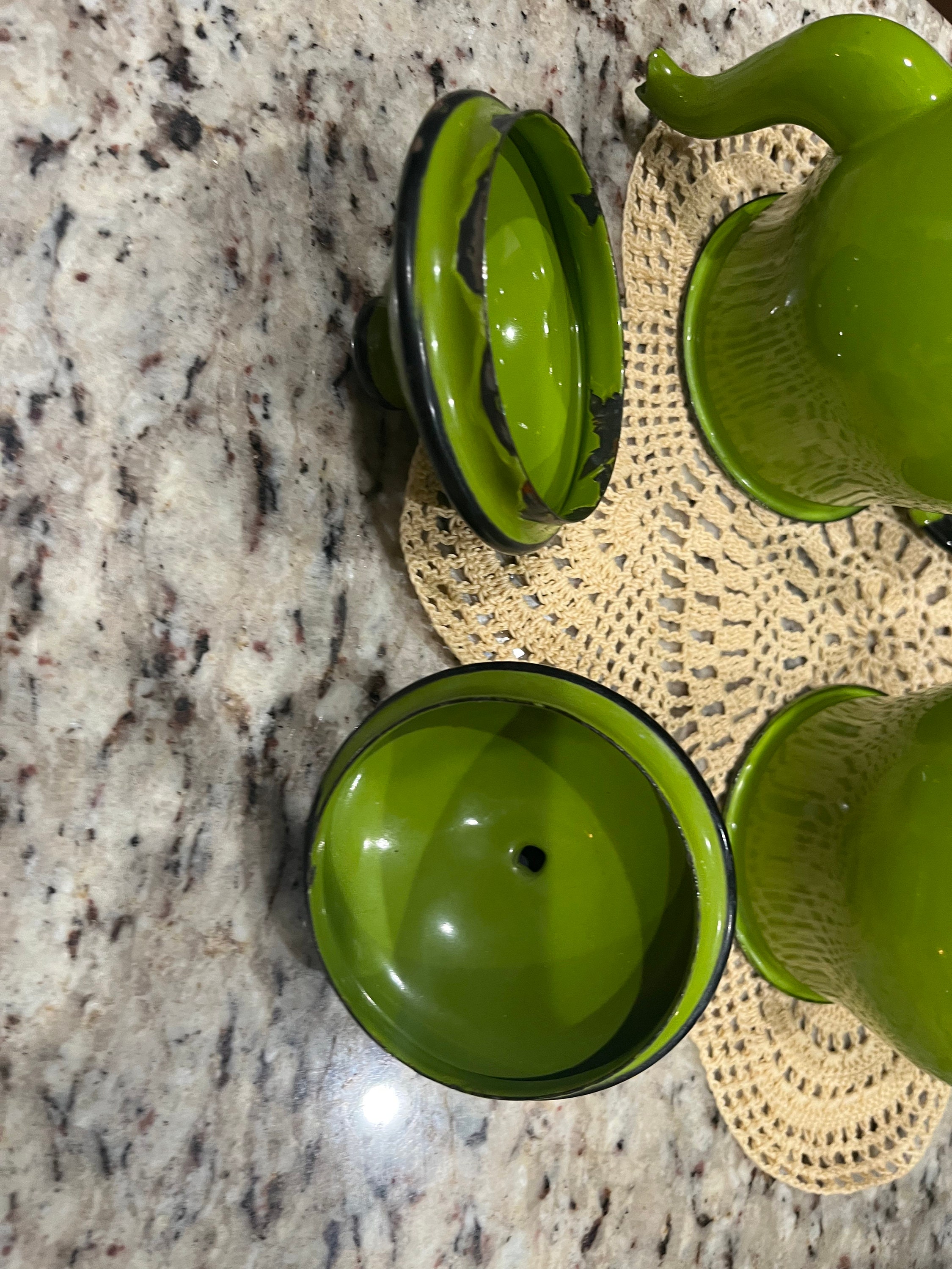 Vintage 1950's OTO Japan Green Enamelware Sugar Bowl and Etsy