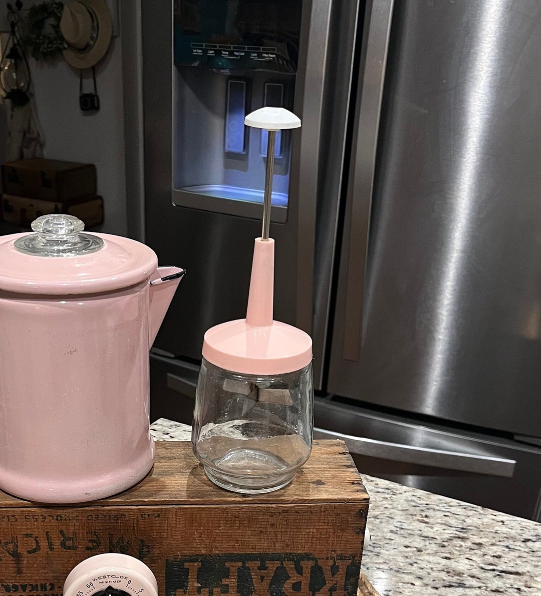 Vintage 1950's Mid Century Kitchen, Pale Pink, Federal Housewares ...