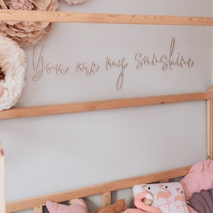 Wooden lettering | Nursery | wall decoration | door sign | Custom lettering | You are my sunshine