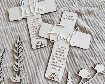 Wooden cross for baptism | personalized | baptism decoration | baptism gift