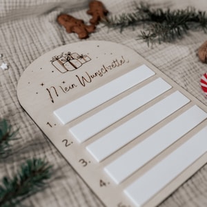Wunschzettel aus Holz und Acryl | Weihnachtswünsche | Weihnachts Geschenke |