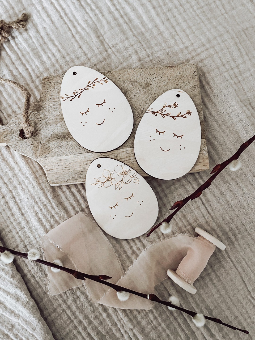 Matrjoschka Puppen Set 10-teilig - Handbemaltes Holzspielzeug (Panda Design)