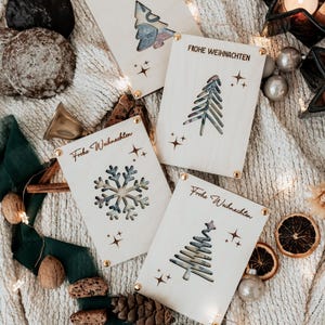 Geldgeschenk Weihnachten aus Holz | Holzkarte | Geschenke für Weihnachten