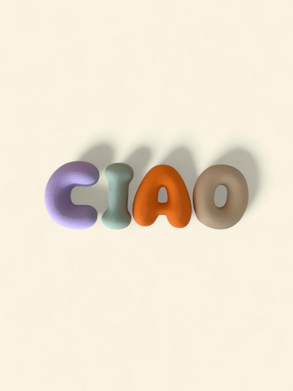 3D Bubble Buchstaben personalisiert | Namensbuchstaben für Kinderzimmer | Moderne Deko aus PLA | Buchstaben Deko bunt | Geschenk zur Geburt