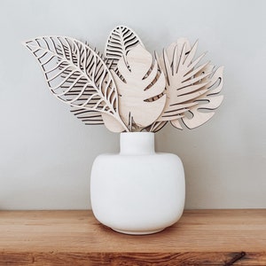 leaves bouquet | tropical leaves | wood flowers | Boho | Scandinavian | Bouquet | decoration