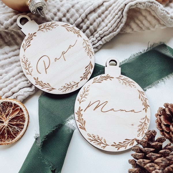 Weihnachtskugel | Christbaumschmuck | Personalisierte Weihnachtskugel | Ornament | Holzkugel