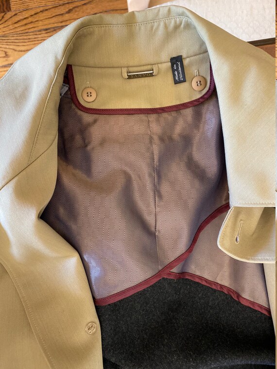 Vintage Men's Sanyo Weatherproof Lined Trench Coat