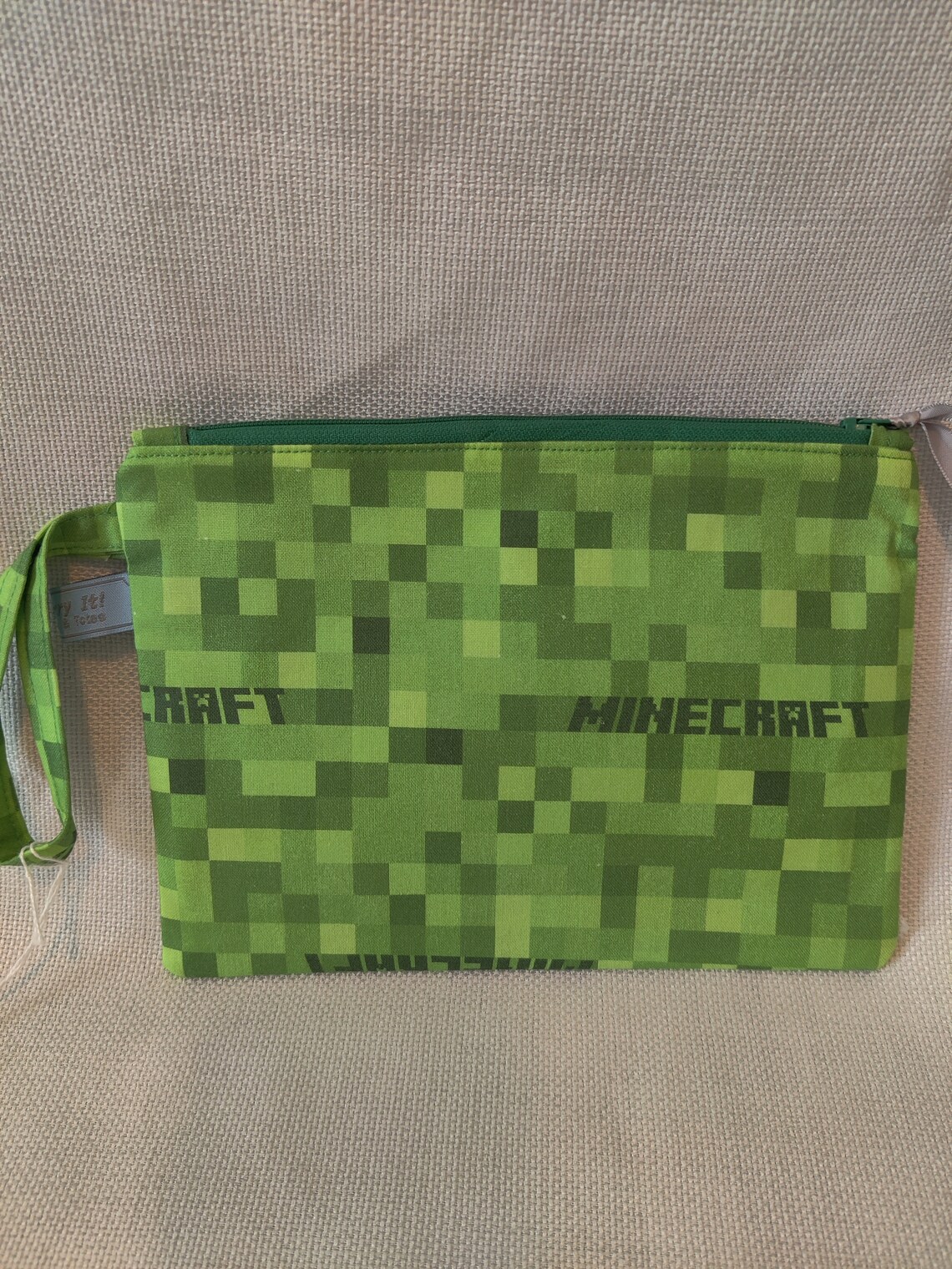 Minecraft or Plaid Zippered Pouches with Wristlet Etsy