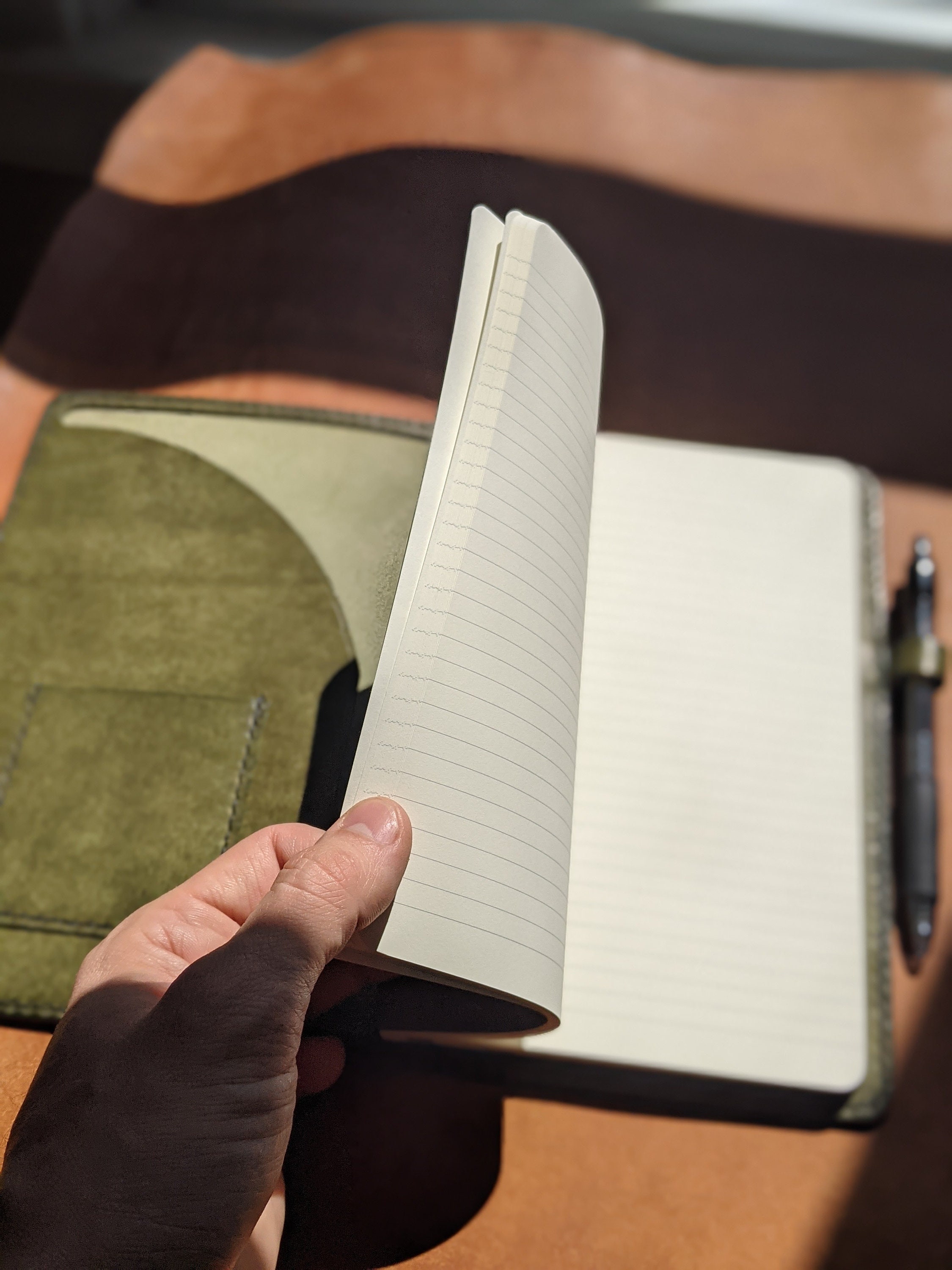 Premium Italian Leather Moleskine Cover Large Etsy