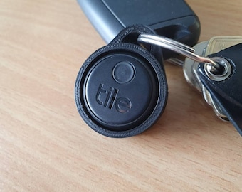 Tile sticker keychain