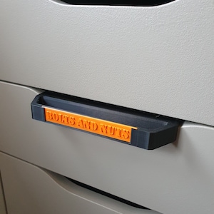 Ikea Alex Drawer Handle with Text | Organizing text handles