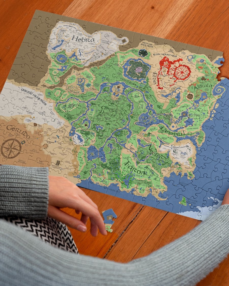 The Legend of Zelda Breath of the Wild Full Map Puzzle 252500 Etsy