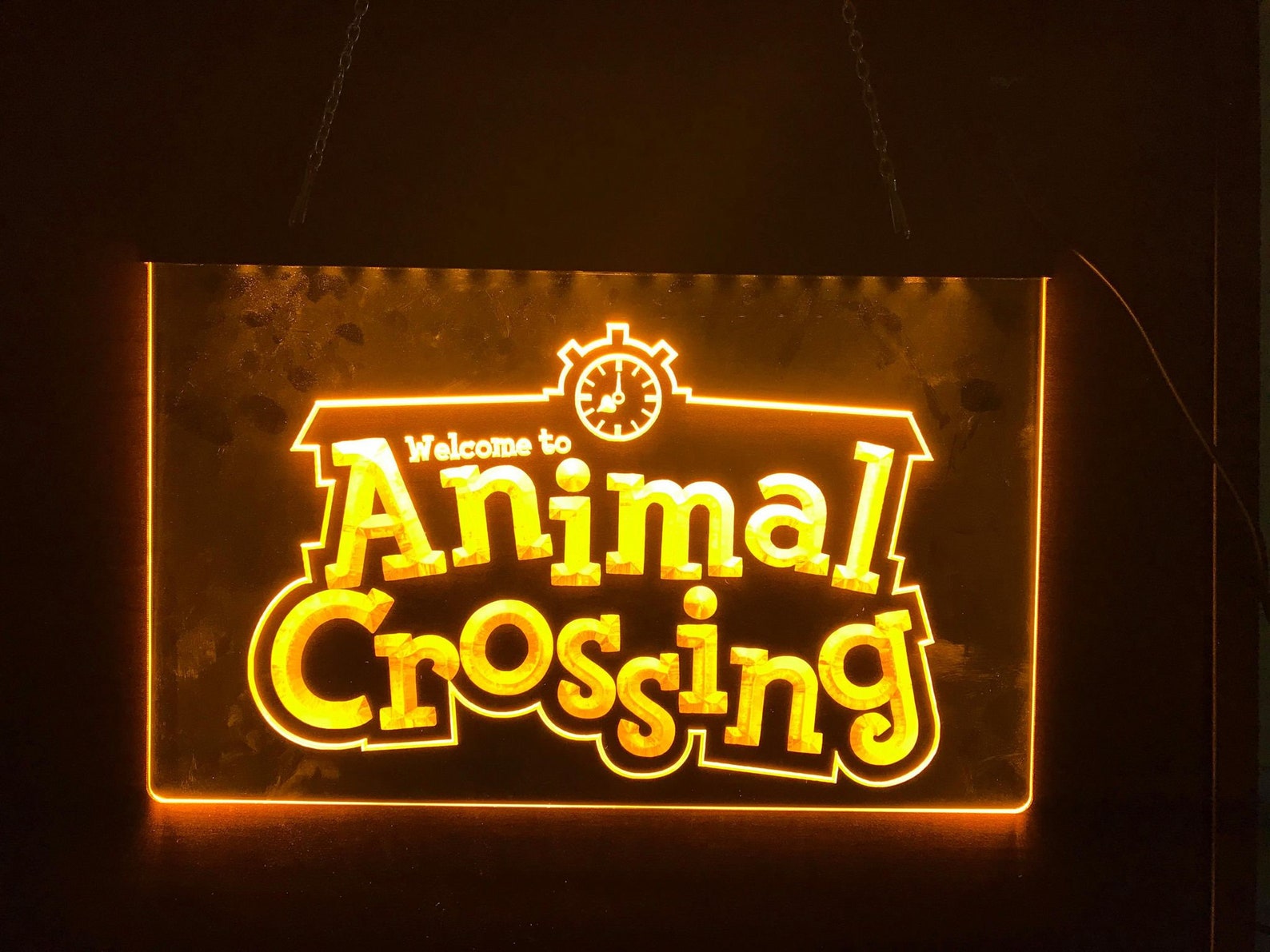 Animal Crossing ville signe Neon Light Signs Animal Crossing Etsy