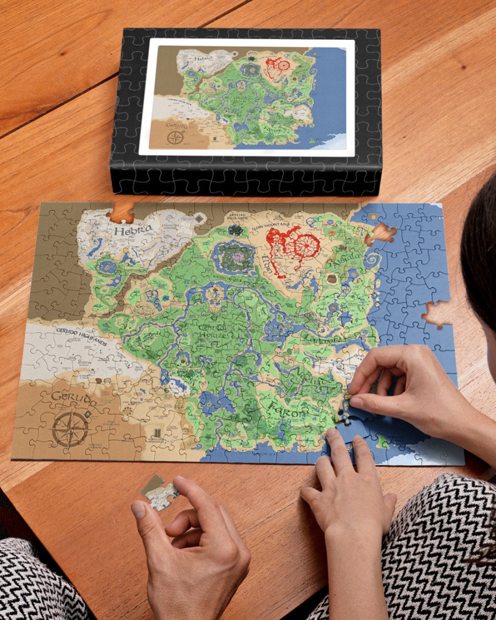 The Legend of Zelda Breath of the Wild Full Map Puzzle 252500 Etsy
