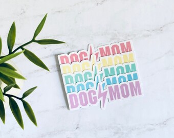 Dog Mom Die Cut Sticker || Waterproof, Durable Vinyl, Tie Dye