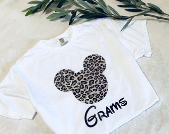 Custom Mickey Tee or Sweatshirt || Add your name, family name, etc.! Solid color Mickey, or print!