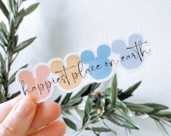 Happiest Place On Earth - Mickey Die Cut Sticker || Waterproof, Durable Vinyl