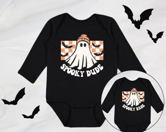 Spooky Dude, Spooky Babe Longsleeve Tee || Halloween, Spooky Kid, Spooky Season, Toddler Halloween, Youth Halloween