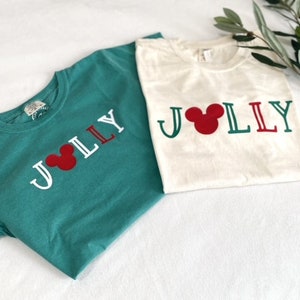 Jolly Mickey Tshirt/Sweatshirt || comfort colors, disney holiday shirt, disney shirt, disneyland, disney world, jolly christmas