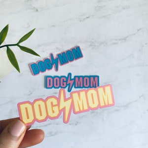 Retro Dog Mom Die Cut Sticker || Waterproof, Durable Vinyl