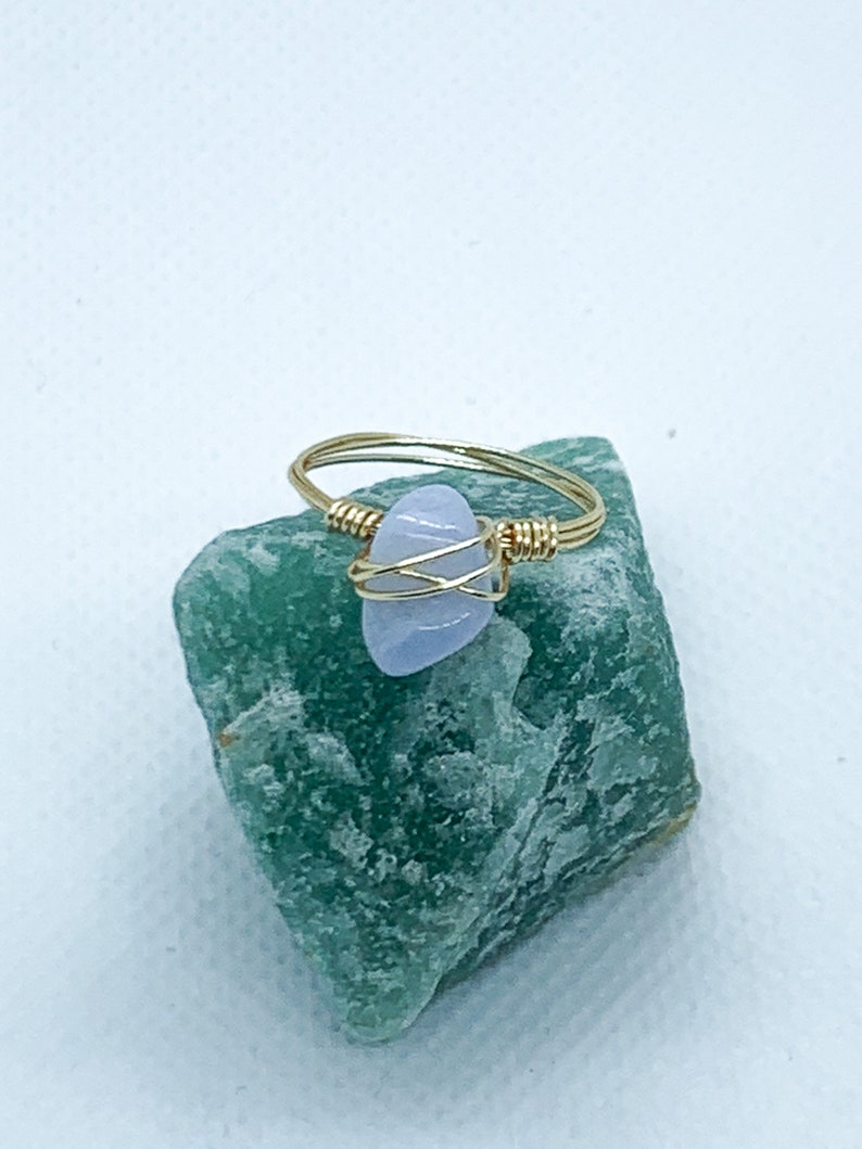 Crystal Healing Rings Wire Rings Dainty Gemstone Wire Wrapped Rings Gemstone Rings