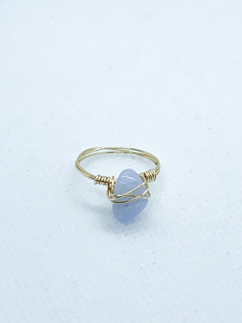 Crystal Healing Rings Wire Rings Dainty Gemstone Wire Wrapped Rings Gemstone Rings