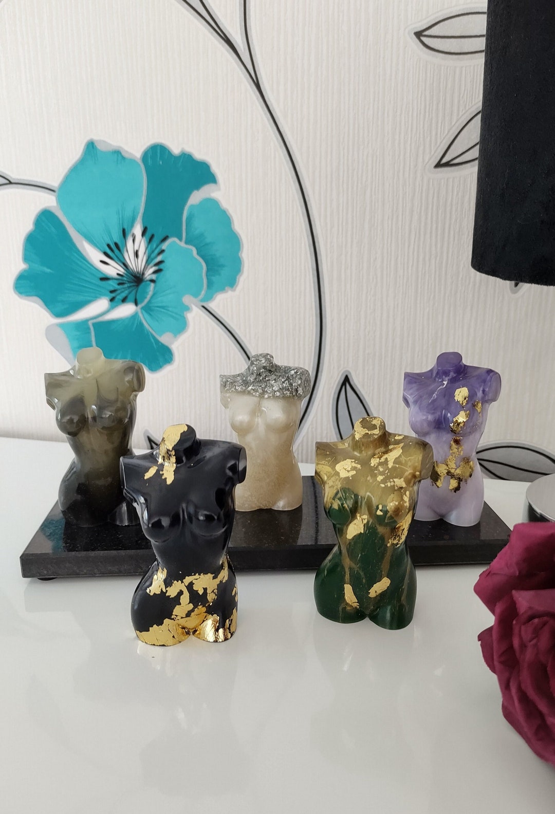 Handmade Nude Female Body Statue Figure Torso Made of Epoxy Resin / Synthetic Resin / Resin Gift